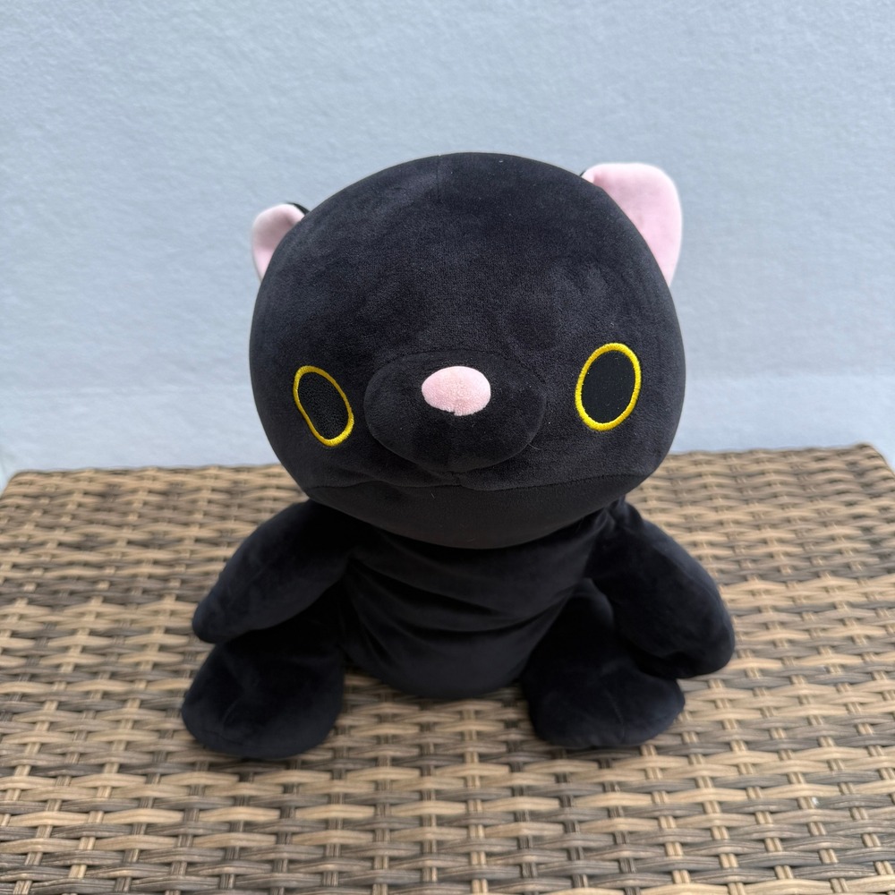 ZURU Hug-A-Lumps Luna Black Cat Plush Weighted Stuffed Animal Soft Lovey Toy